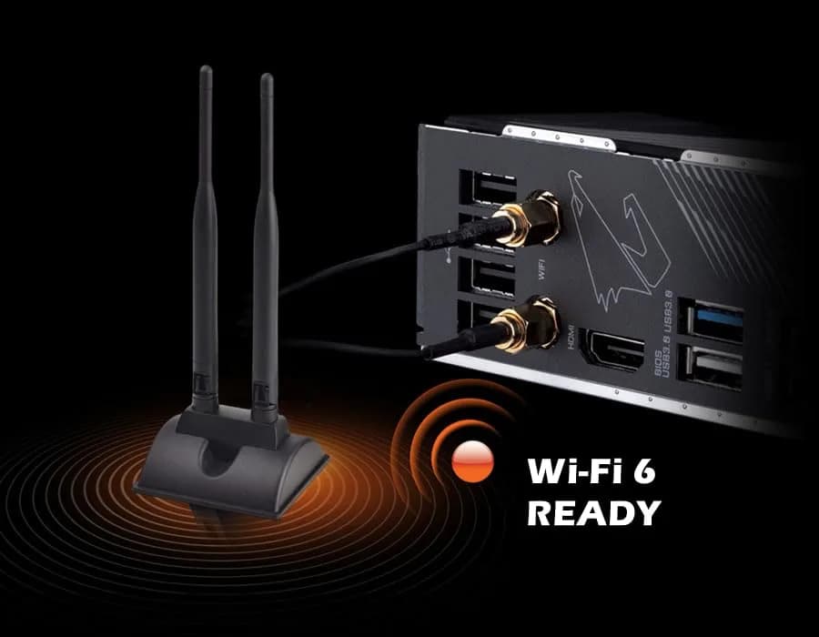 TECHTOO Dual Band WiFi Antenna 6dBi (2.4/5.8GHz) with RP-SMA Connector & Magnetic Base | Extends Wireless Range to Dead Spots thumbnail 6