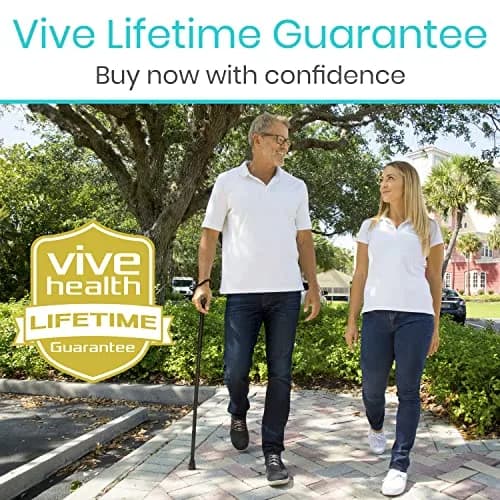 Vive Folding Cane - Adjustable 33"-37" | Lightweight Aluminum Mobility Aid with Ergonomic Grip & Non-Slip Tip thumbnail 9