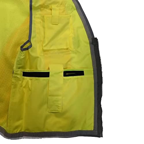 Radians SV55 Hi Vis Type R Class 2 Engineer Safety Vest, Green, M | Heavy Duty Reflective Workwear thumbnail 5