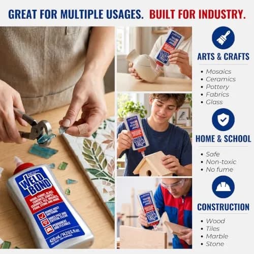 Weldbond Multi-Surface Glue 14.2oz | Non-Toxic, Crystal Clear Bond for Crafts & Repairs thumbnail 6