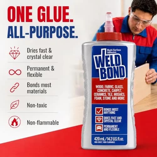 Weldbond Multi-Surface Glue 14.2oz | Non-Toxic, Crystal Clear Bond for Crafts & Repairs thumbnail 2