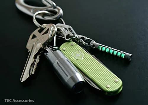 TEC Accessories Isotope S323 Stainless Steel Lantern Housing | Compact Glow Keychain in Silver thumbnail 7