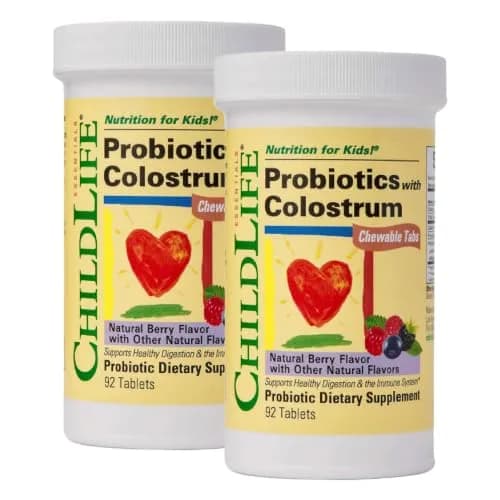 ChildLife Essentials ChildBiotics with Colostrum 92 Tablets | Supports Digestive & Immune Health thumbnail 1