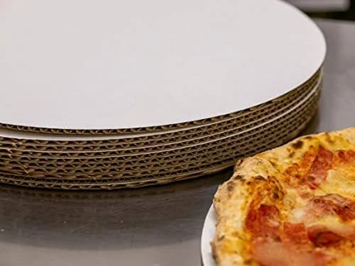 Southern Champion Tray 16" Mottled Corrugated Cake & Pizza Circles | Uncoated Single Wall, White, Case of 100 thumbnail 6