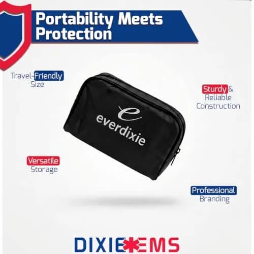 Dixie EMS Deluxe Aneroid Sphygmomanometer Blood Pressure Set with Adult Cuff, Carrying Case & Calibration Tool - Black | Professional Grade Manual BP Monitor thumbnail 2