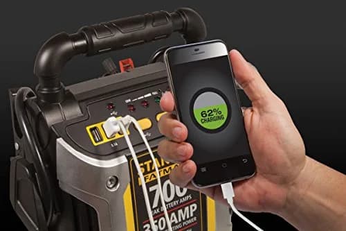 Stanley J7CS Portable Jump Starter 700 Peak Amps | Battery & Air Inflator with USB Ports thumbnail 2