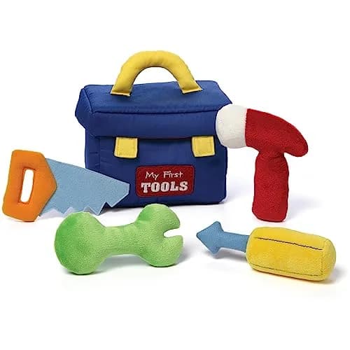 GUND Baby My First Toolbox 5-Piece Sensory Plush Toy Playset | 19 cm (7.5 in) Tall Toolbox thumbnail 1