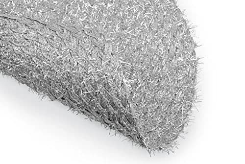 DII Classic Woven Tabletop Collection, Indoor/Outdoor Placemat Set, Round, 15" Diameter, Silver Tinsel thumbnail 4