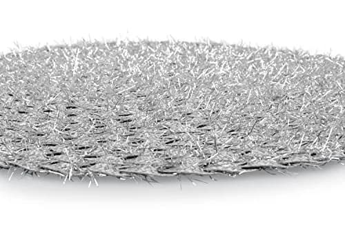 DII Classic Woven Tabletop Collection, Indoor/Outdoor Placemat Set, Round, 15" Diameter, Silver Tinsel thumbnail 3