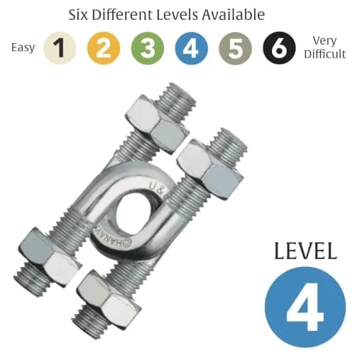 Bepuzzled U&U Hanayama Metal Brainteaser Puzzle Level 4 | 113g (4 oz) Assembly & Disentanglement thumbnail 4