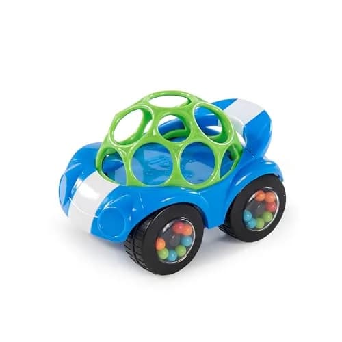 Bright Starts Oball Easy Grasp Rattle & Roll Toy Car 1 Pack | BPA-Free Infant Crawling Toy for 3+ Months thumbnail 1