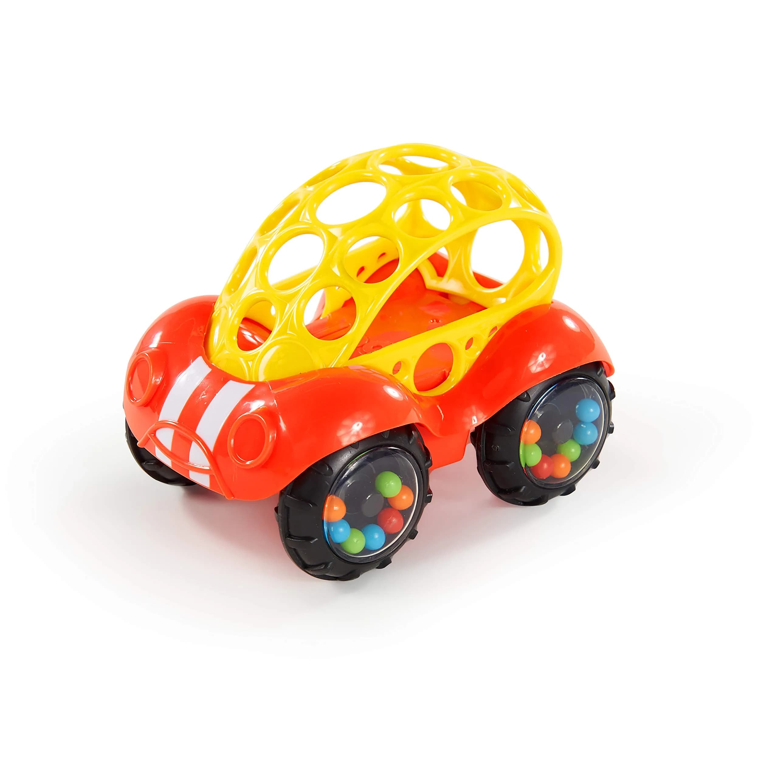 Bright Starts Oball Rattle & Roll Buggie 1 Pack | BPA-Free Infant Crawling Toy for 3 Months+ - main product image