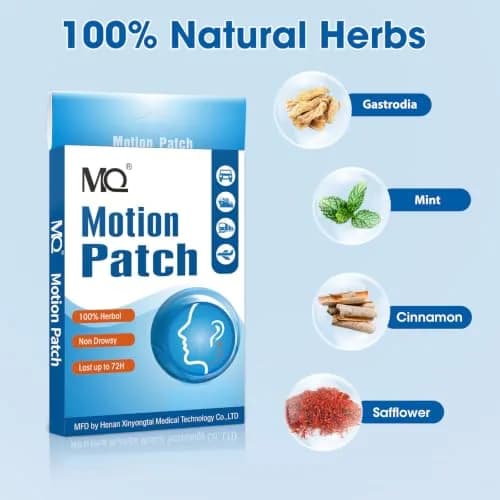 MQ Motion Sickness Patch 10 Count | Fast-Acting, Waterproof, Non Drowsy Relief for Travel thumbnail 3