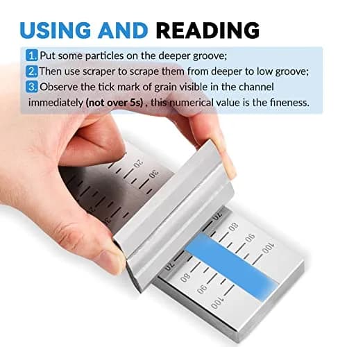 BAOSHISHAN 0-100μm Single Groove Grindometer Fineness Gauge | Precision Particle Size Measurement for Coatings & Inks thumbnail 4
