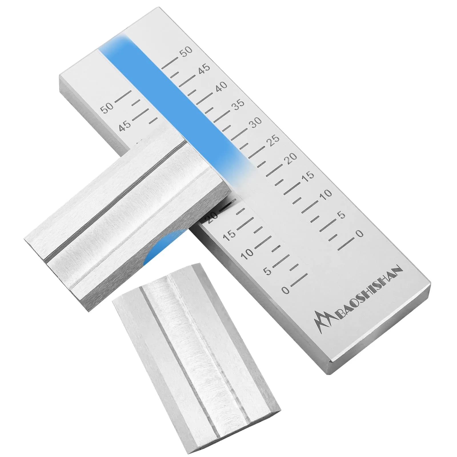 BAOSHISHAN 0-50μm Single Groove Grindometer Fineness Gauge 50μm (0-25μm Index Value) | ISO Standard Stainless Steel Precision Tool - main product image