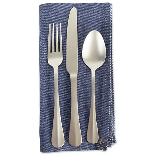 DII Solid Napkin Set Collection, 20x20 in Denim | 6 Piece Cotton Table Napkins thumbnail 5