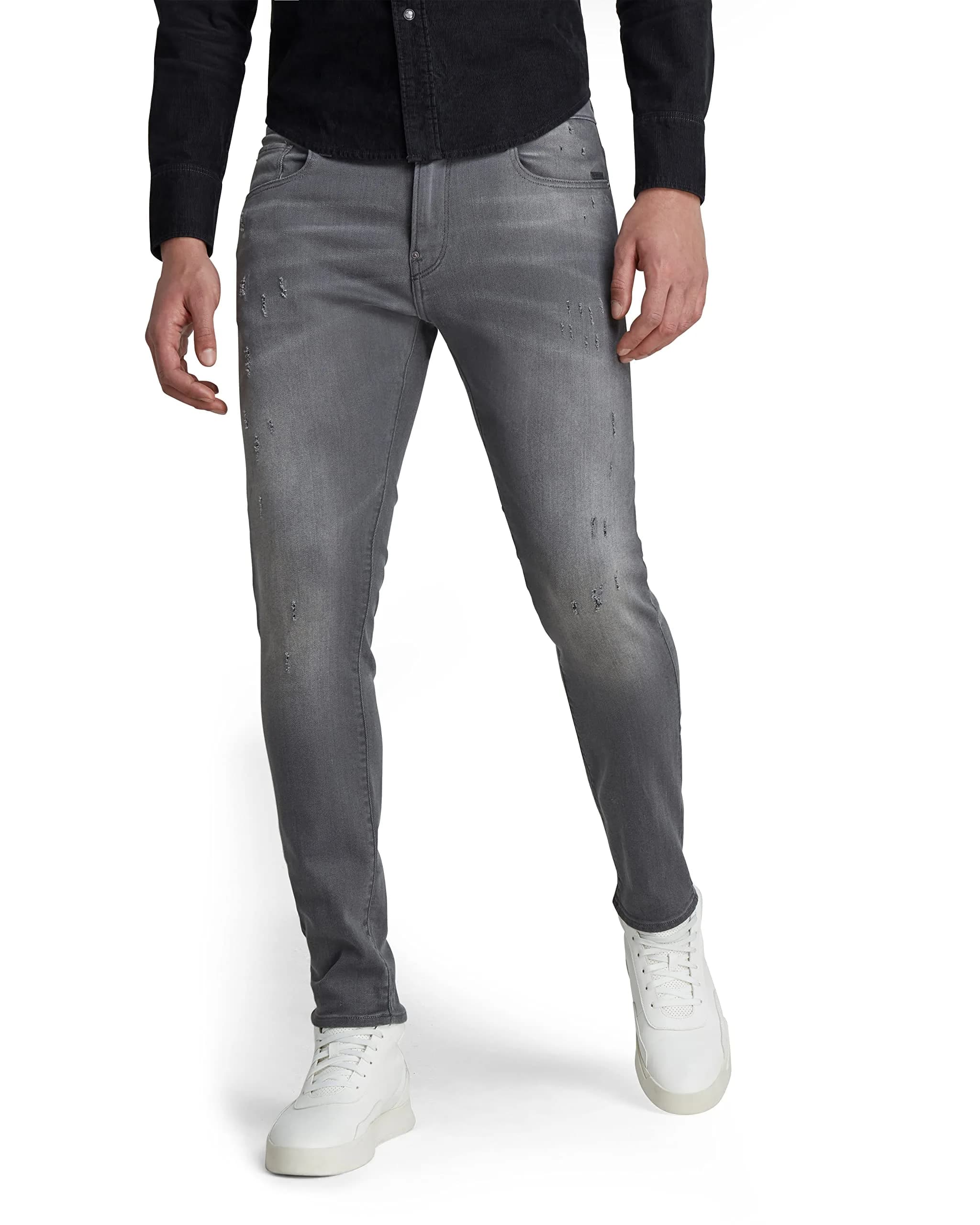G-STAR Raw Men's Revend Skinny Fit Jeans, Light Aged Destroyed, 30W x 34L | Modern Skinny Fit Denim - main product image