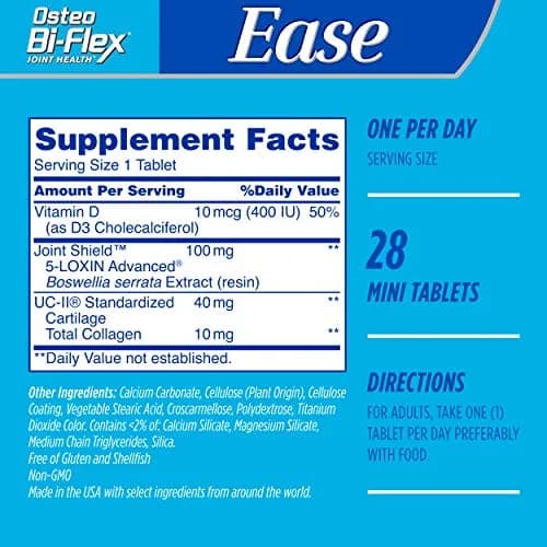 Osteo Bi-Flex Ease Mini Tablet Triple Action UC-II Collagen Supplement | Supports Joint Function & Mobility thumbnail 2