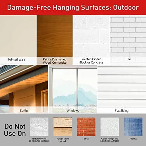 Command Outdoor Small Refill Strips 16 Count | Damage-Free Hanging for Smooth Surfaces thumbnail 6