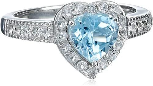 MORGAN & PAIGE .925 Sterling Silver Rhodium Plated Sky Blue Topaz Jewelry Set | December Birthstone thumbnail 3