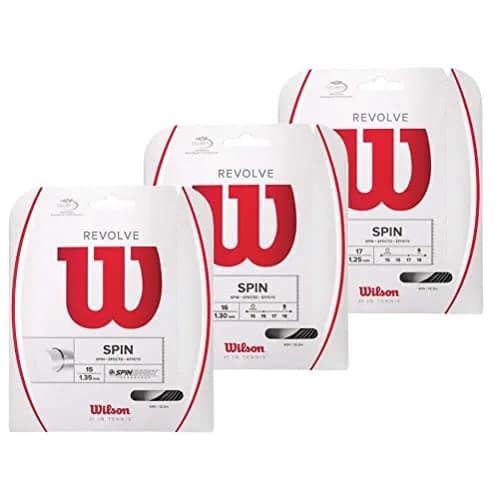 Wilson Revolve 16 Tennis String Set Black | Power & Spin Enhancing thumbnail 4