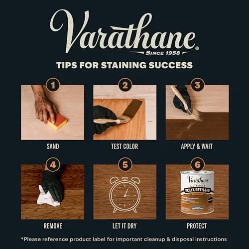 Varathane Premium Fast Dry Sunbleached Wood Stain 946ml (1 Quart) | One Coat Coverage, 1 Hour Dry Time thumbnail 7