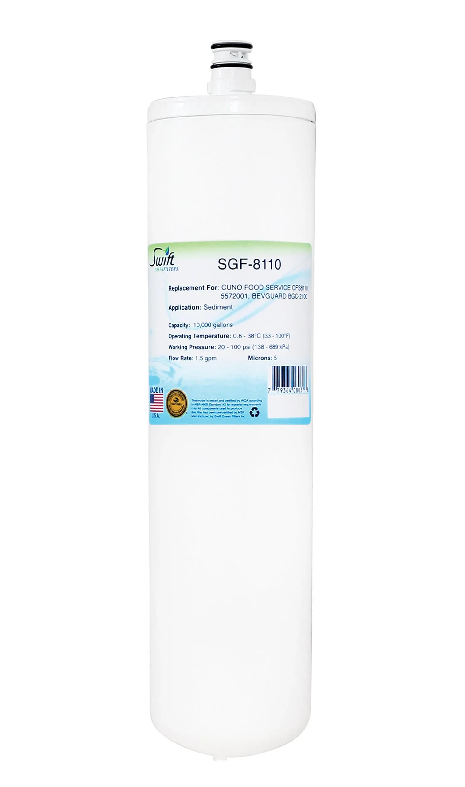 Swift Green Filters SGF-8110 Compatible Commercial Water Filter 1 Pack | Reduces VOCs & Sediment for Cleaner Water - main product image