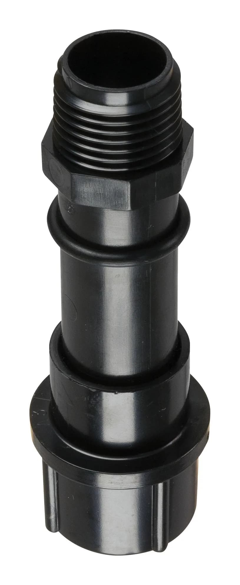 Rain Bird 6-Port Free Flow Drip Irrigation Manifold 1/2" NPT x 1/4" Drip | Connects Six 1/4" Drip Tubes to 1/2" Riser — 3/4" Hose Thread x 1/2" Drip