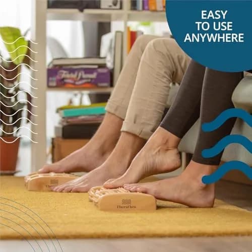 TheraFlow Wooden Foot Roller Massager for Plantar Fasciitis Relief | 2.5cm (1.0in) x 7.5cm (3.0in) x 11.2cm (4.4in) thumbnail 8