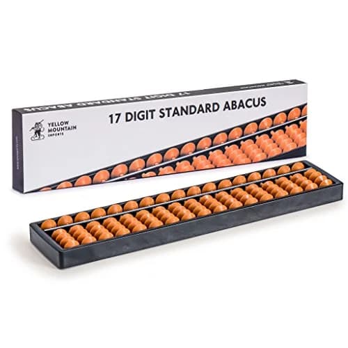 Yellow Mountain Imports 17-Column Soroban Abacus 26.7 cm (10.5 in) | Classic Math Tool for Mental Calculation thumbnail 1