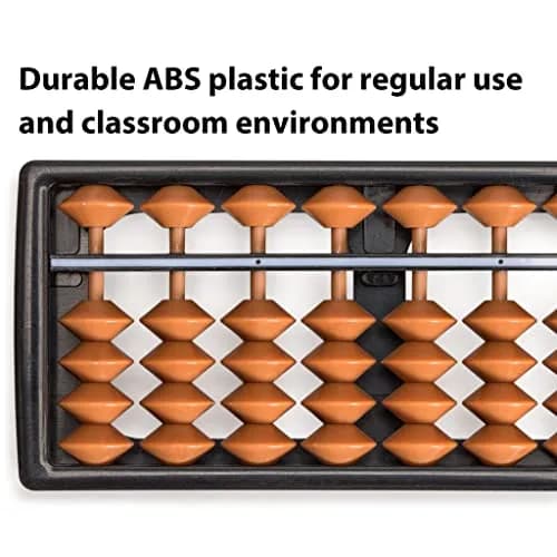 Yellow Mountain Imports 17-Column Soroban Abacus 26.7 cm (10.5 in) | Classic Math Tool for Mental Calculation thumbnail 3