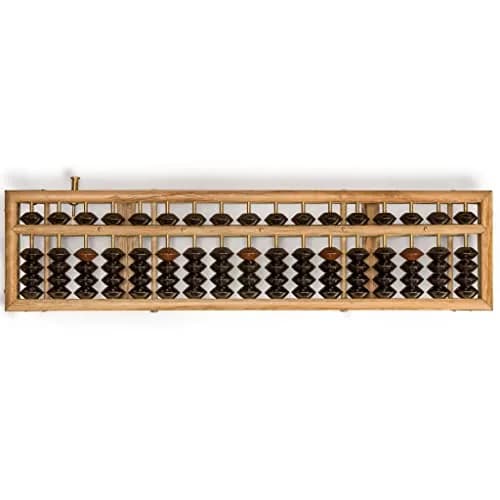 Yellow Mountain Imports Vintage Wood Soroban Abacus 17 Column 35.3 cm (13.9 in) | Educational Math Tool thumbnail 6