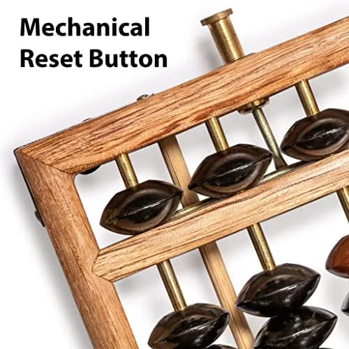 Yellow Mountain Imports Vintage Wood Soroban Abacus 17 Column 35.3 cm (13.9 in) | Educational Math Tool thumbnail 2