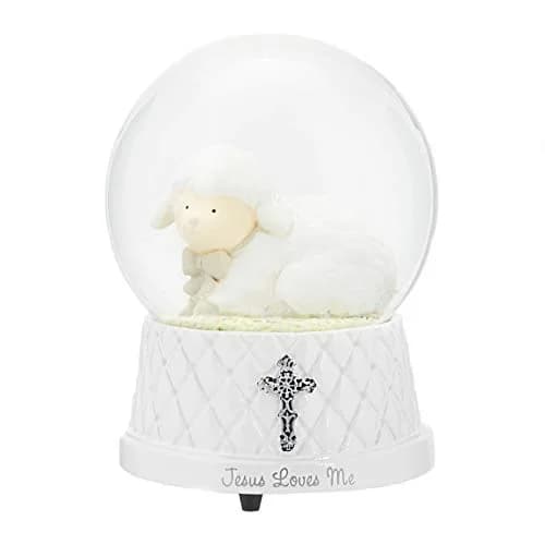 DEMDACO Jesus Loves Me Musical Water Globe, Lamb, Resin and Stone | Heartwarming Religious Decor (70-120 chars) thumbnail 4