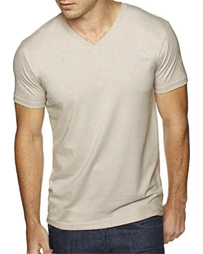 Next Level Men's Sueded Cotton/Polyester T-Shirt Sand XS | Lightweight & Breathable for Indian Climate thumbnail 1