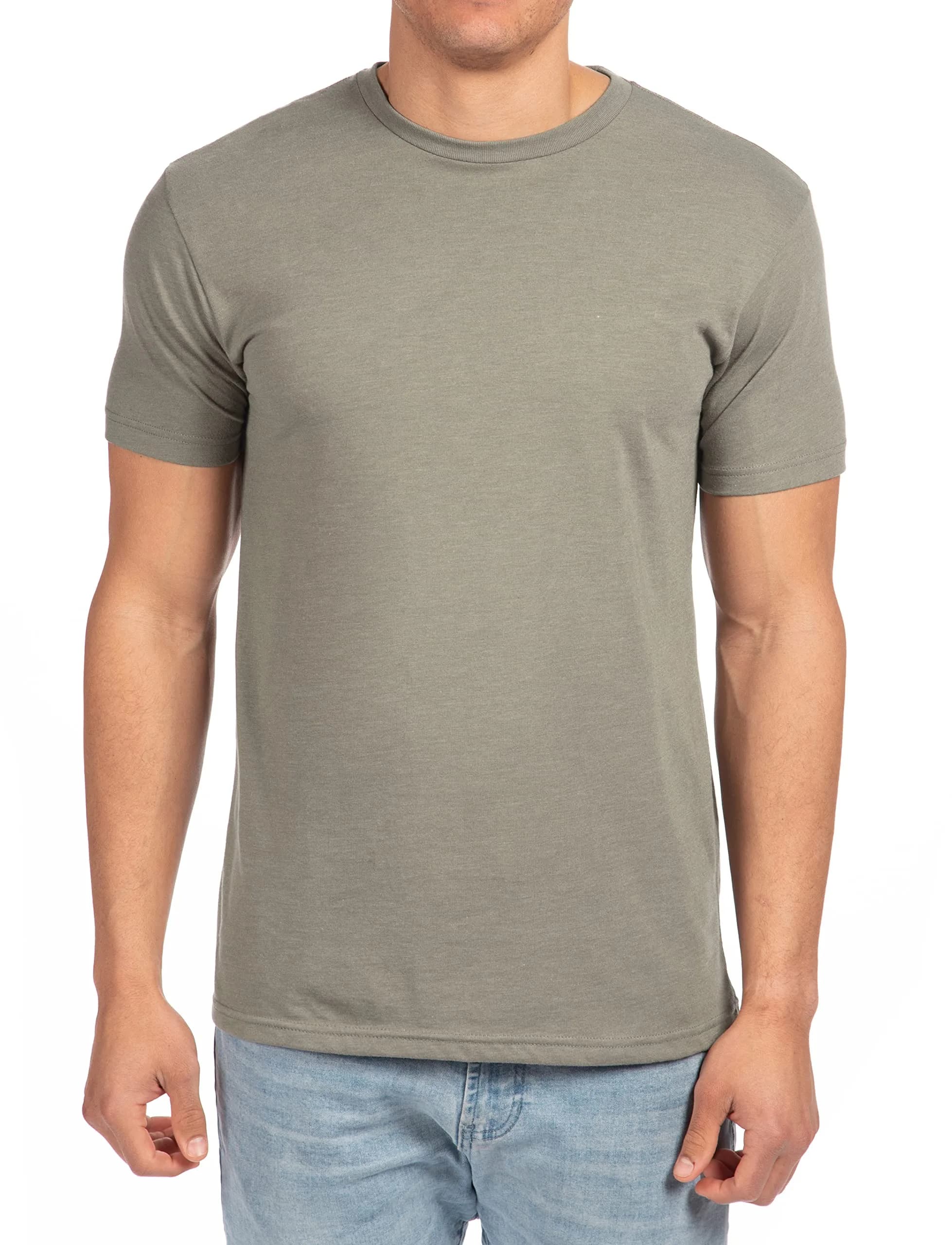 The Next Level Sueded Crew XL RED | Casual Men's T-Shirt, 60% Cotton & 40% Polyester, Regular Fit — Warm Gray / XX-Large