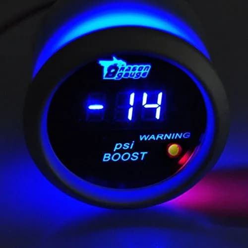 ESUPPORT 52mm Digital Turbo Boost Gauge PSI Blue LED Meter Kit | 14-29 PSI Turbo Boost Gauge thumbnail 3
