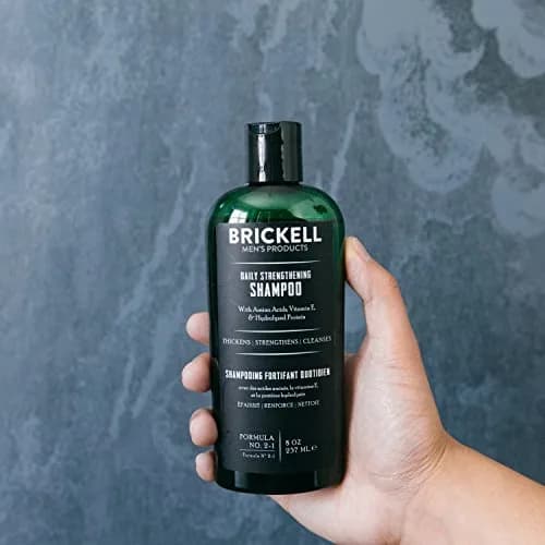 Brickell Men's Products Daily Strengthening Shampoo 236ml (8oz) | Mint & Tea Tree Oil for Scalp Health thumbnail 5