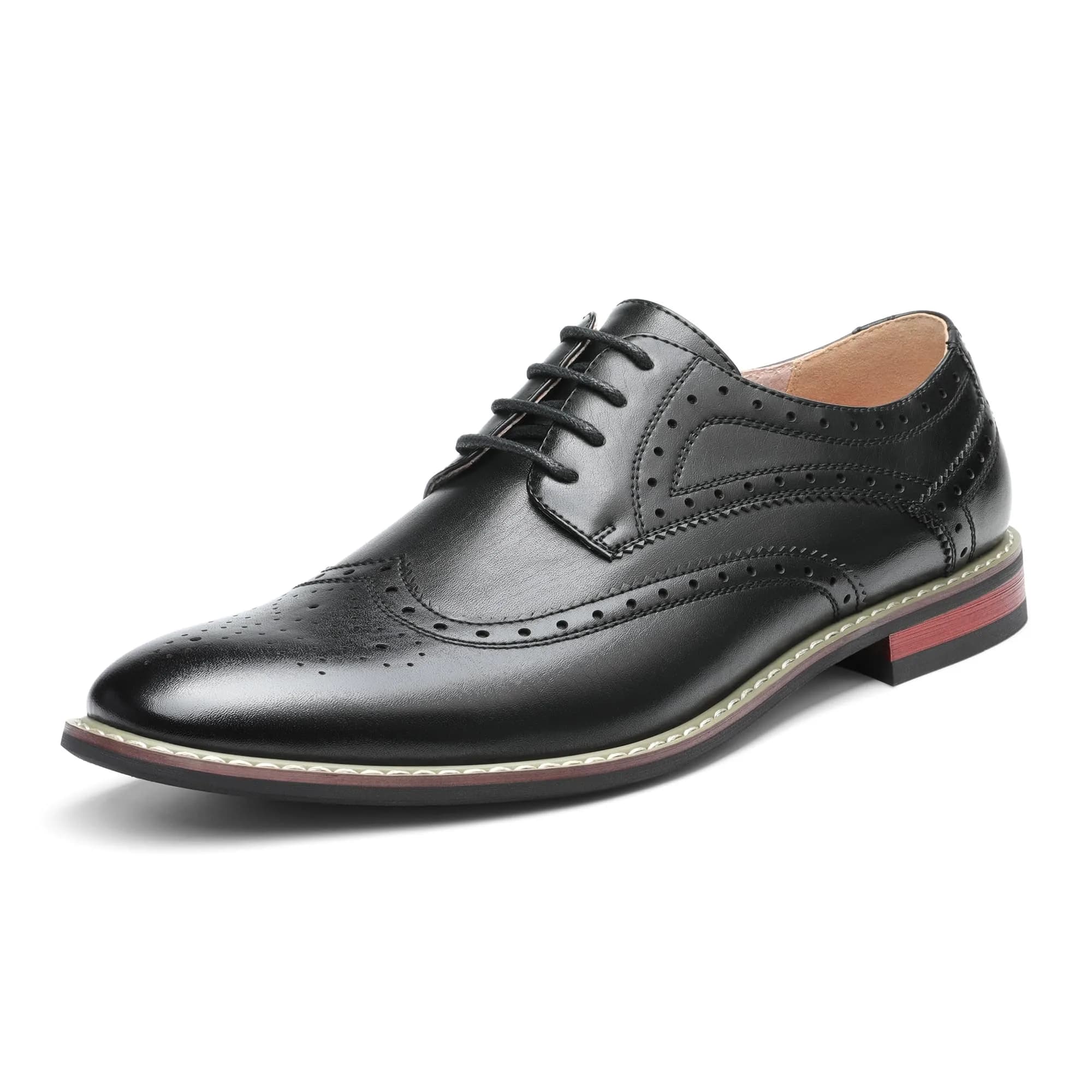 Bruno Marc Men's Classic Oxford Wingtip Shoes 6.5 D(M) US | Modern Formal Style - main product image
