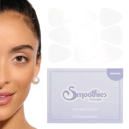 Smoothies Triangle Wrinkle Patches for Face Overnight | Firm & Smoother Skin, Made in the USA thumbnail 1