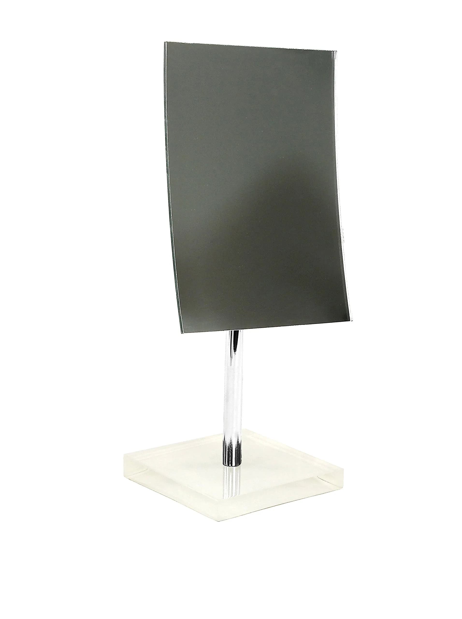Gedy Rainbow Square Magnifying Mirror, Black | 12" (30.5 cm) Height — White