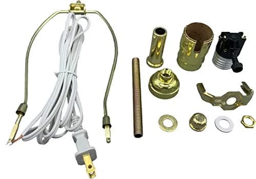 Creative Hobbies Make-A-Lamp Kit #ML3-12S Complete Lamp Parts Kit with Instructions | DIY Brass Finish Lamp Building thumbnail 2