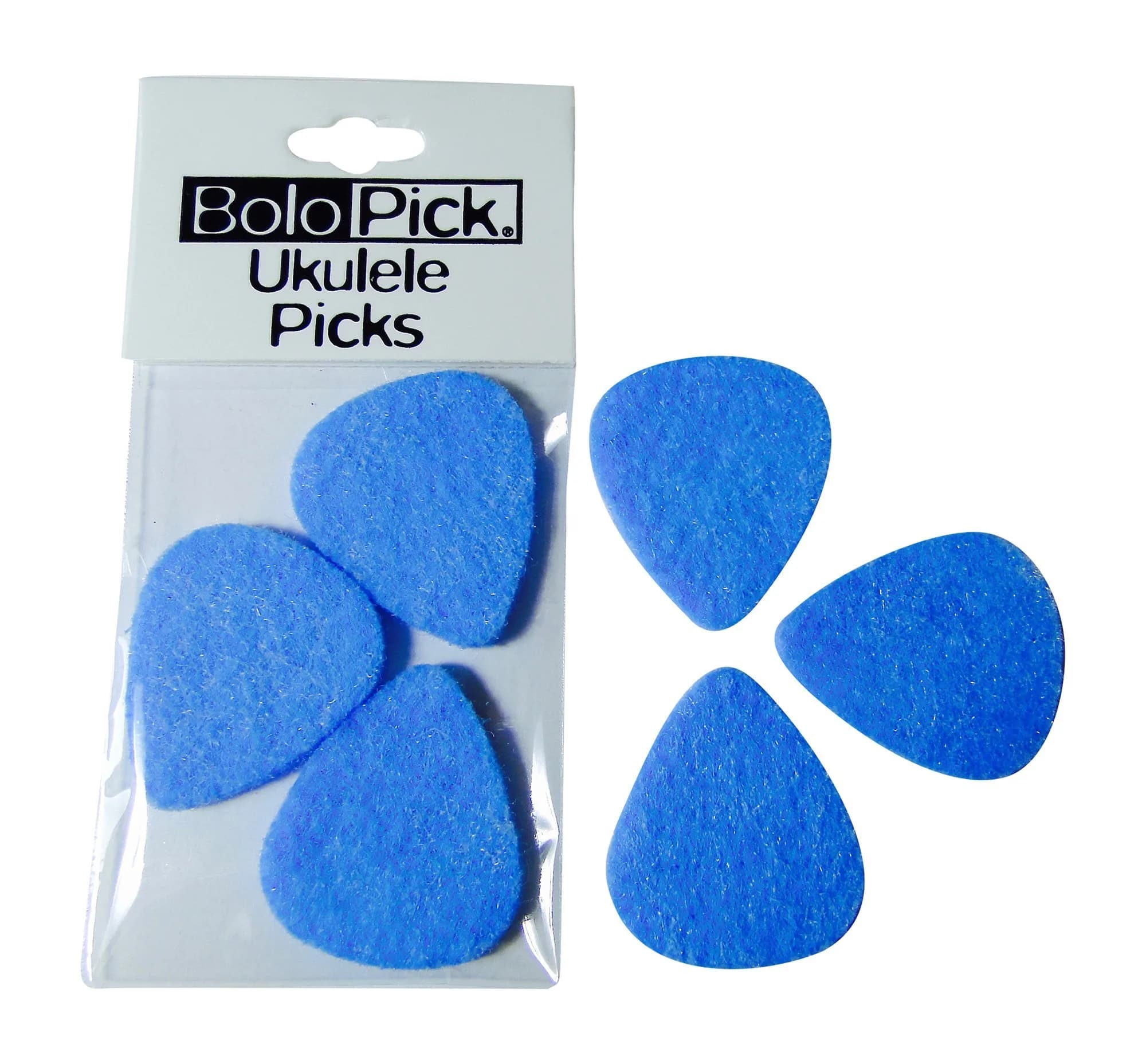 BoloPick Felt Ukulele Picks 3mm Thick (6-Pack, Sky Blue) | Soft Strum & Precise Picking — Sky Blue