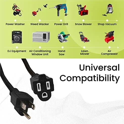 GoGreen Power GG-13800BK 14/3 SJTW Outdoor Extension Cord 30.48 m (100 ft) | Heavy Duty Contractor Grade thumbnail 4