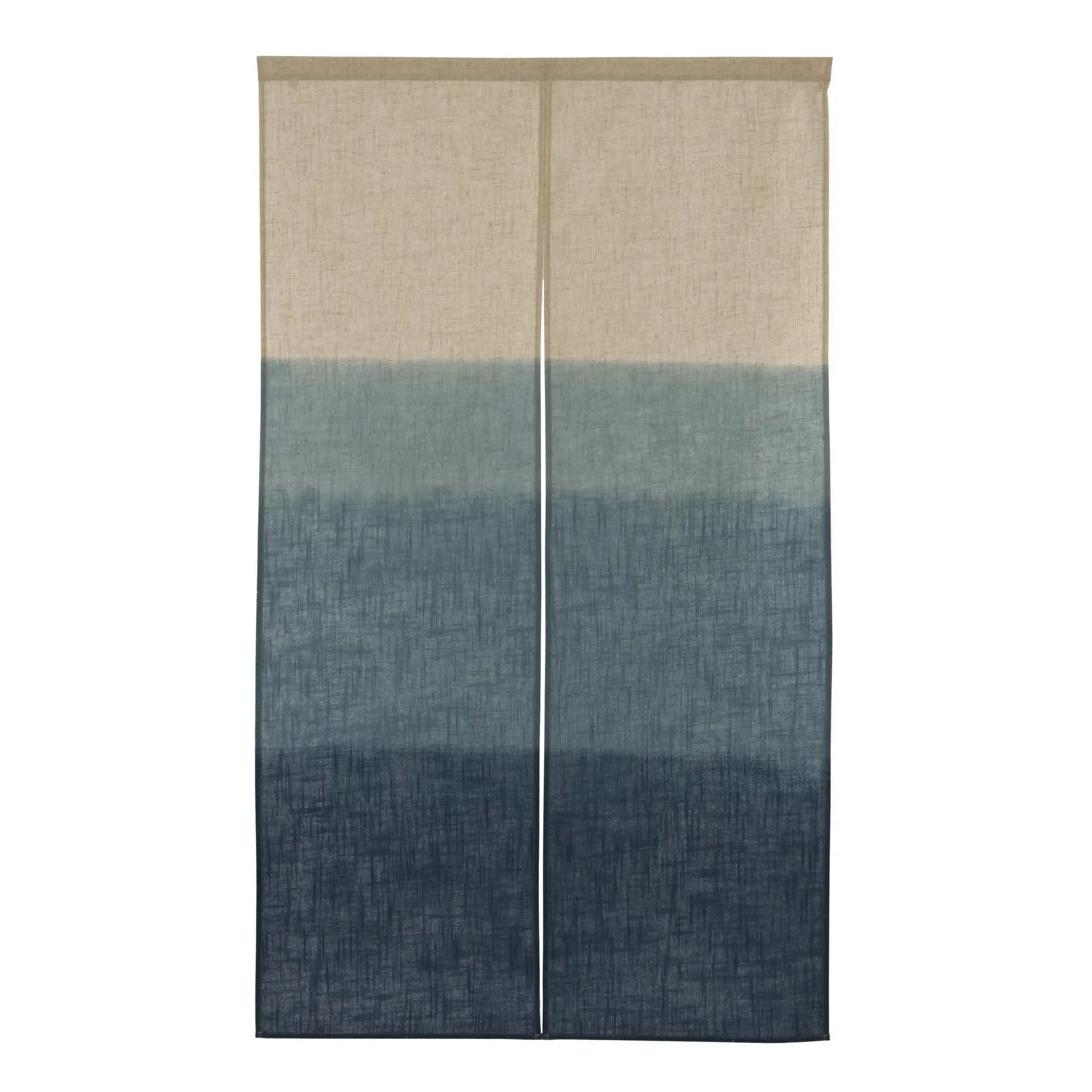 NARUMI 鸣海 Blue Noren Curtain Tapestry 85cm x 150cm | Japanese Style Light-Filtering Doorway Divider - main product image
