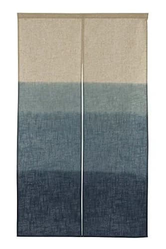 NARUMI 鸣海 Blue Noren Curtain Tapestry 85cm x 150cm | Japanese Style Light-Filtering Doorway Divider thumbnail 1