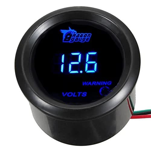 ESUPPORT Car 2" 52mm Digital Volt Voltage Gauge Kit Blue LED | 12V Auto Meter thumbnail 1