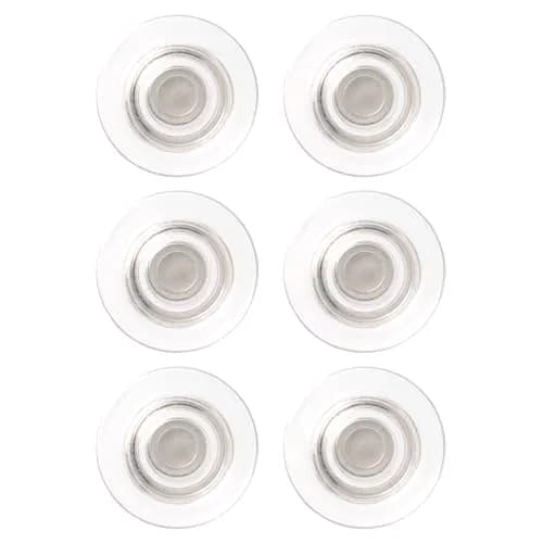 Quartet Clear Round Rare Earth Magnets 1/2" Diameter, 6 Pack | Strong Hold for Glass Whiteboards thumbnail 1