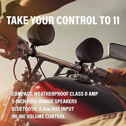 BOSS Audio Systems MCBK420B Motorcycle Speakers & 2 Channel Amp Package | Bluetooth Weatherproof Audio thumbnail 5