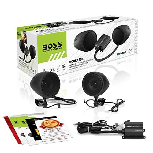BOSS Audio Systems MCBK420B Motorcycle Speakers & 2 Channel Amp Package | Bluetooth Weatherproof Audio thumbnail 6